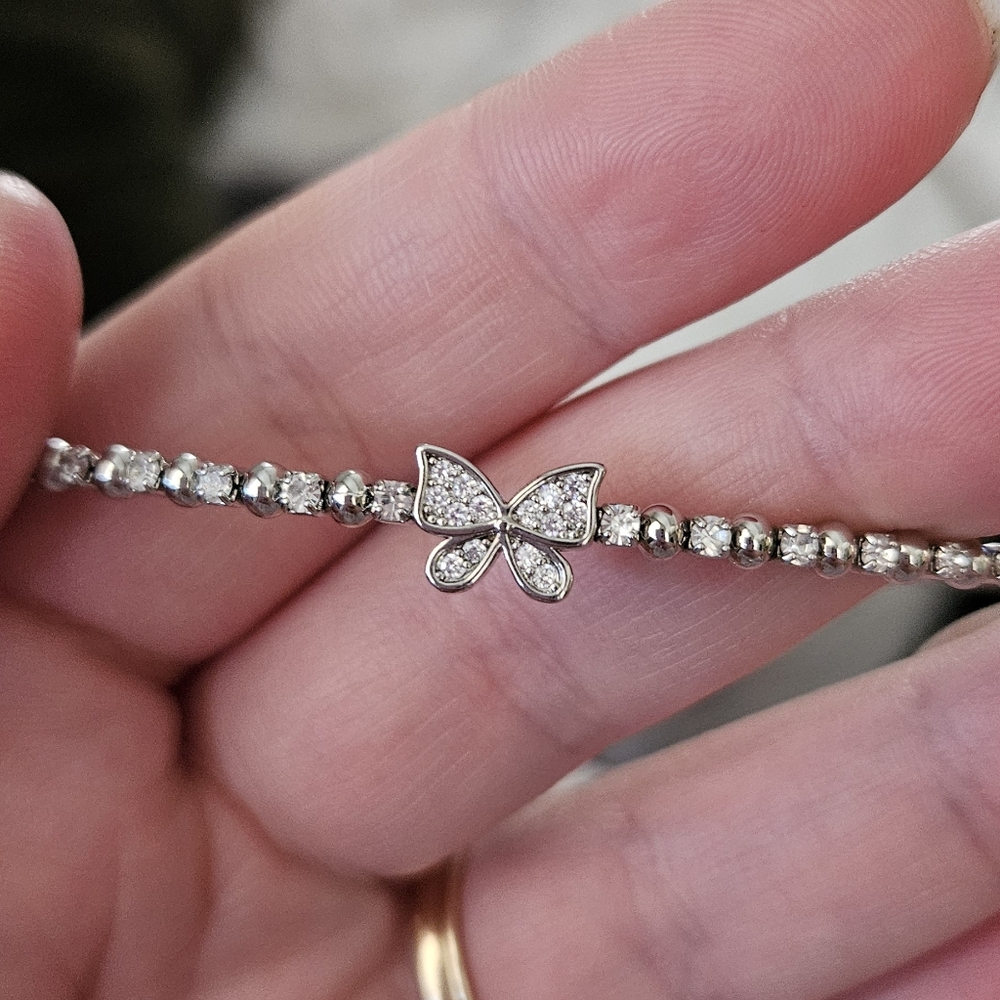 8 other reasons silver butterfly choker necklace - Picture 2 of 3